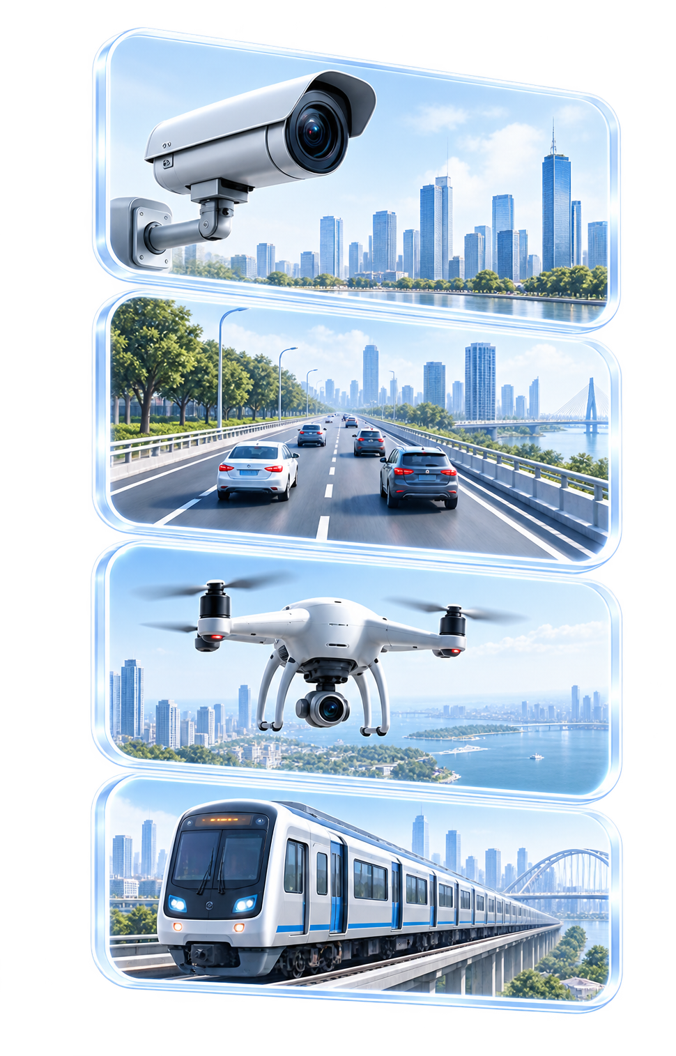 CCTV、道路影像、無人機與軌道車載等多源影像輸入