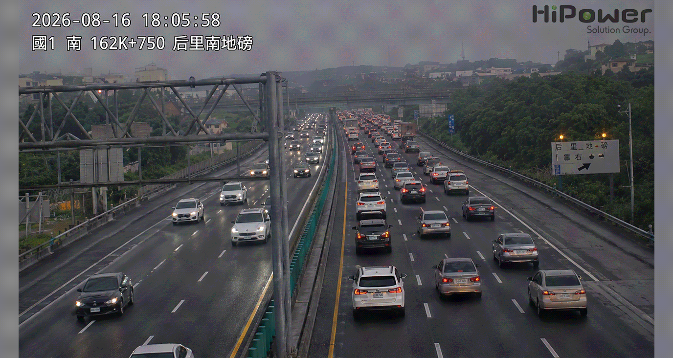大雨路況即時掌握｜HiPower VLM 智慧判讀道路壅塞